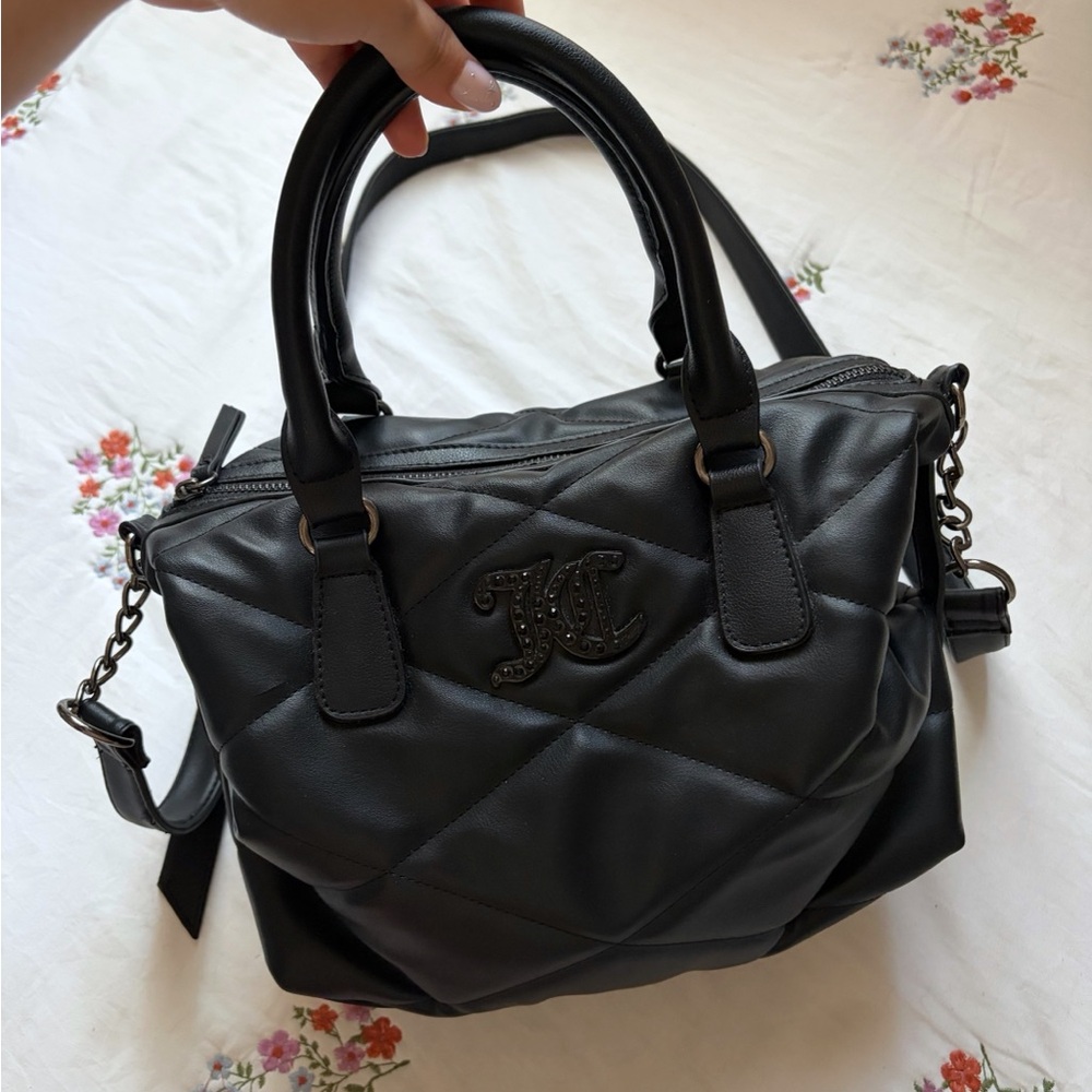 Juicy Couture black quilted crossbody bag